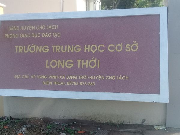 Trường trung học phổ thông Long Thới, Xã Long Thới, huyện Chợ Lách, tỉnh Bến Tre